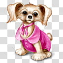 Iconos BHR , {BeHappyRawr} (), tan dog wearing pink shirt art transparent background PNG clipart