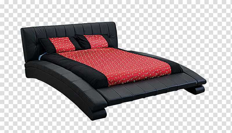 black leather bed frame transparent background PNG clipart