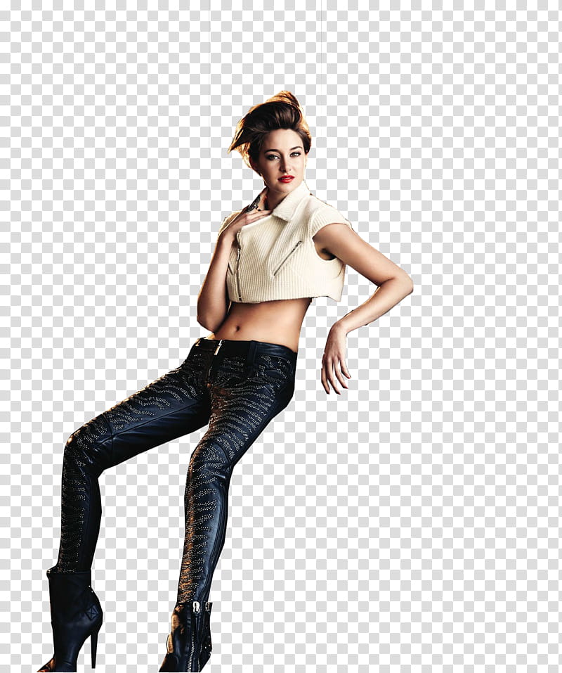 Shailene Woodley, woman wearing crop top transparent background PNG clipart