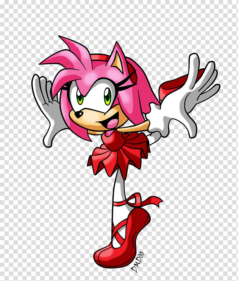 Ballerina Amy, pink and red Sonic the Hedgehog character illustration transparent background PNG clipart