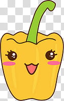 cosas kawaii, yellow bell pepper illustration transparent background PNG clipart