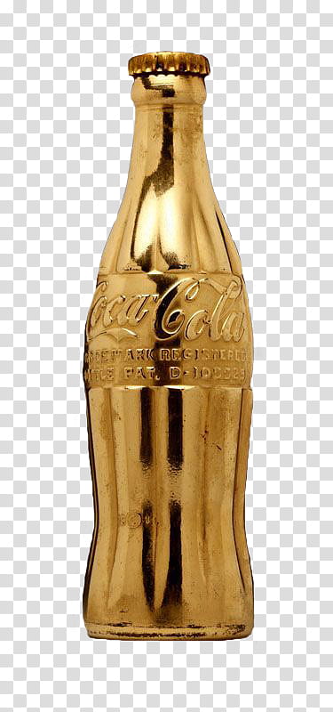 Golden Touch, gold-colored Coca-Cola bottle art transparent background PNG clipart