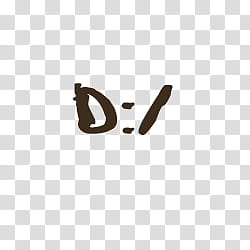 Deskter v , black capital letter D, colon, and backslash transparent background PNG clipart
