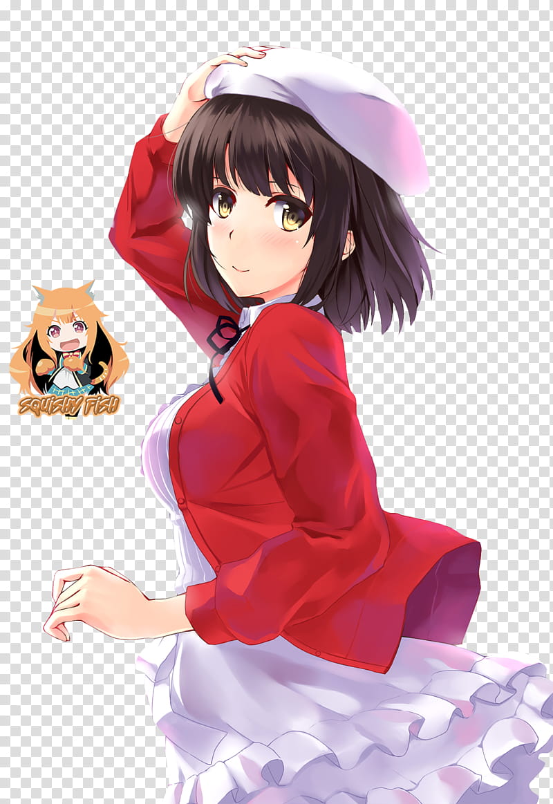 Anime Female Rendering, Anime, black Hair, chibi png