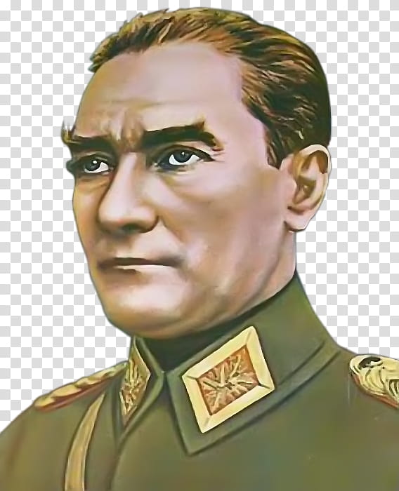 ATATURK, man wearing green military suit transparent background PNG clipart