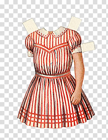 Alice in Wonderland s, women's white and red striped short-sleeved dress transparent background PNG clipart