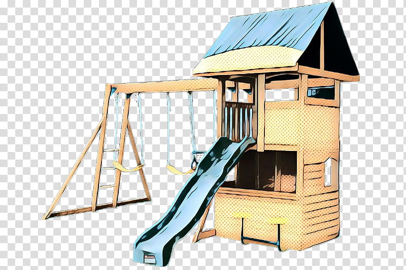 outdoor play equipment playhouse public space playground slide human settlement, Pop Art, Retro, Vintage, Roof, Playset, Recreation transparent background PNG clipart