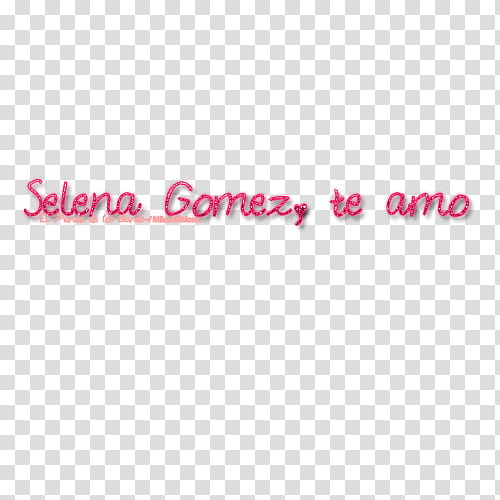 Texto Selena Gomez Te amo transparent background PNG clipart