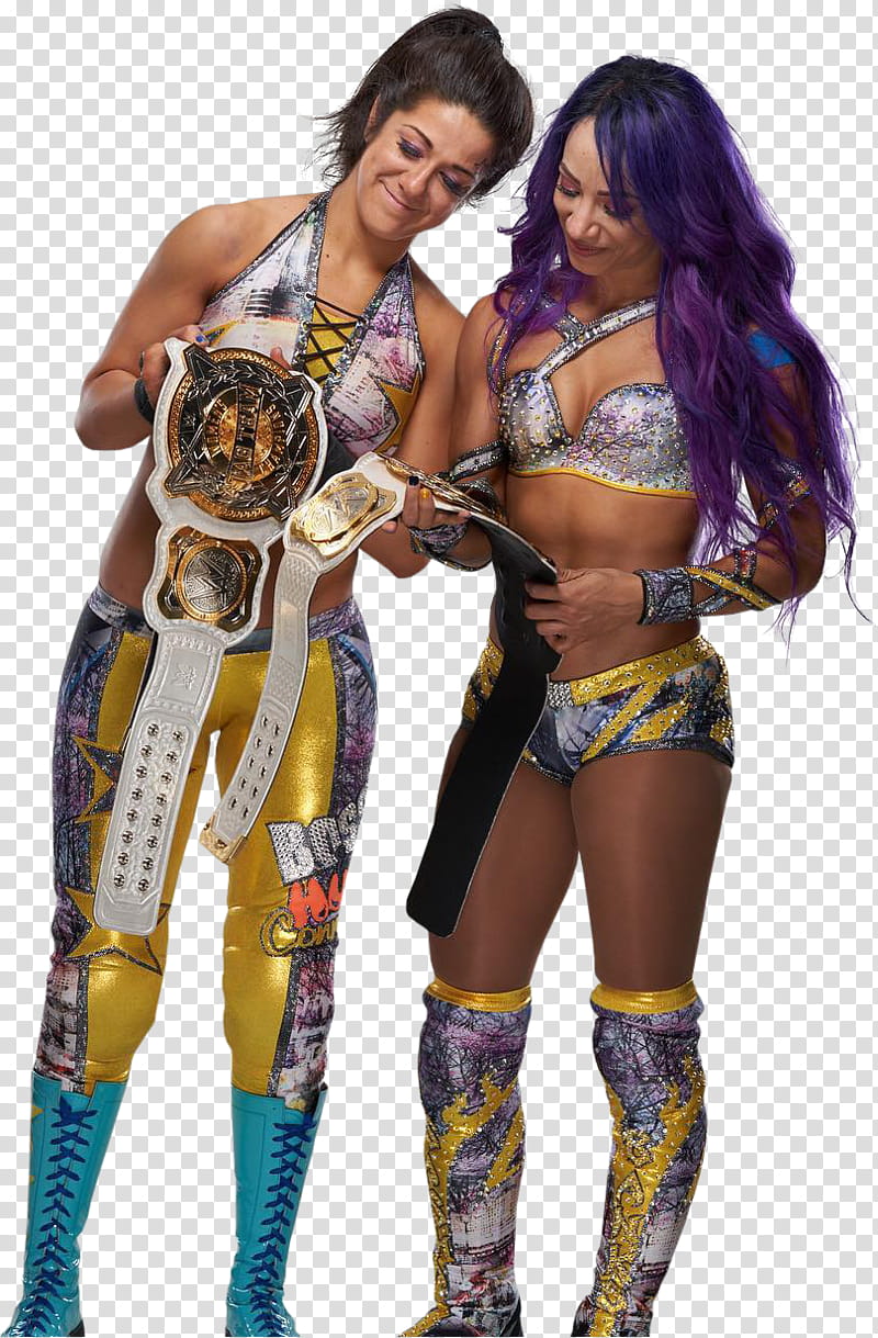 Sasha Banks and Bayley Render transparent background PNG clipart