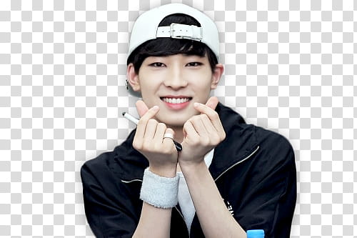 Seventeen Wonwoo, man wearing white cap transparent background PNG clipart