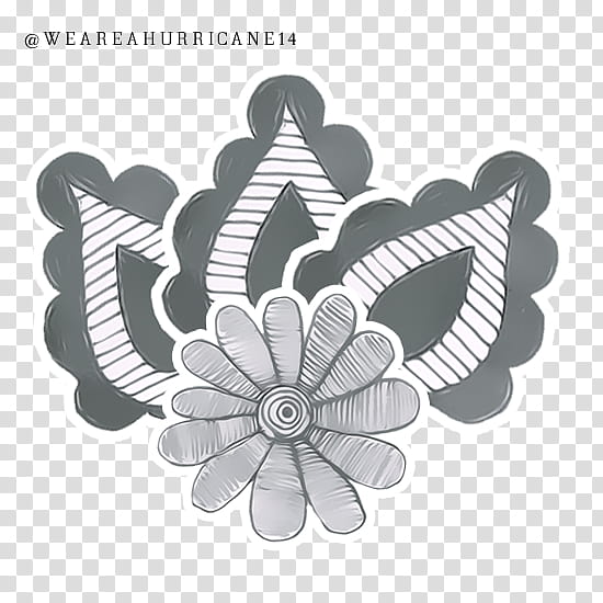Doodle , grey flower drawing transparent background PNG clipart