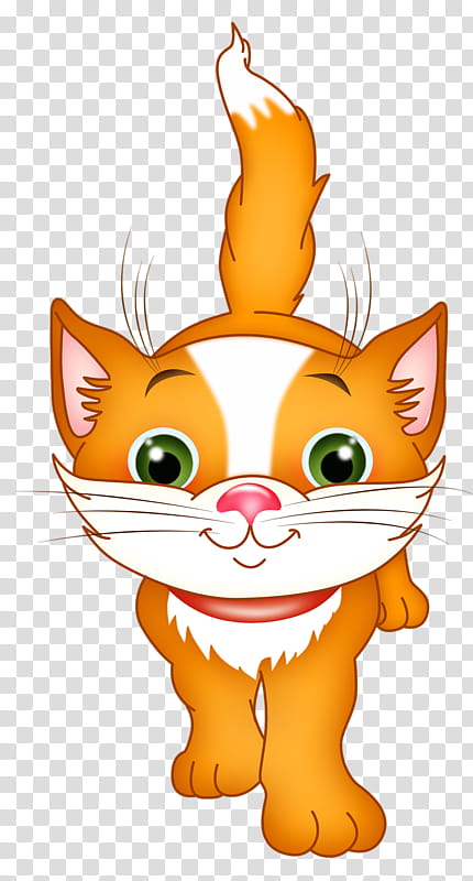 Tiger Paw, Kitten, Whiskers, Cat, Cuteness, Cartoon, Orange, Tail transparent background PNG clipart
