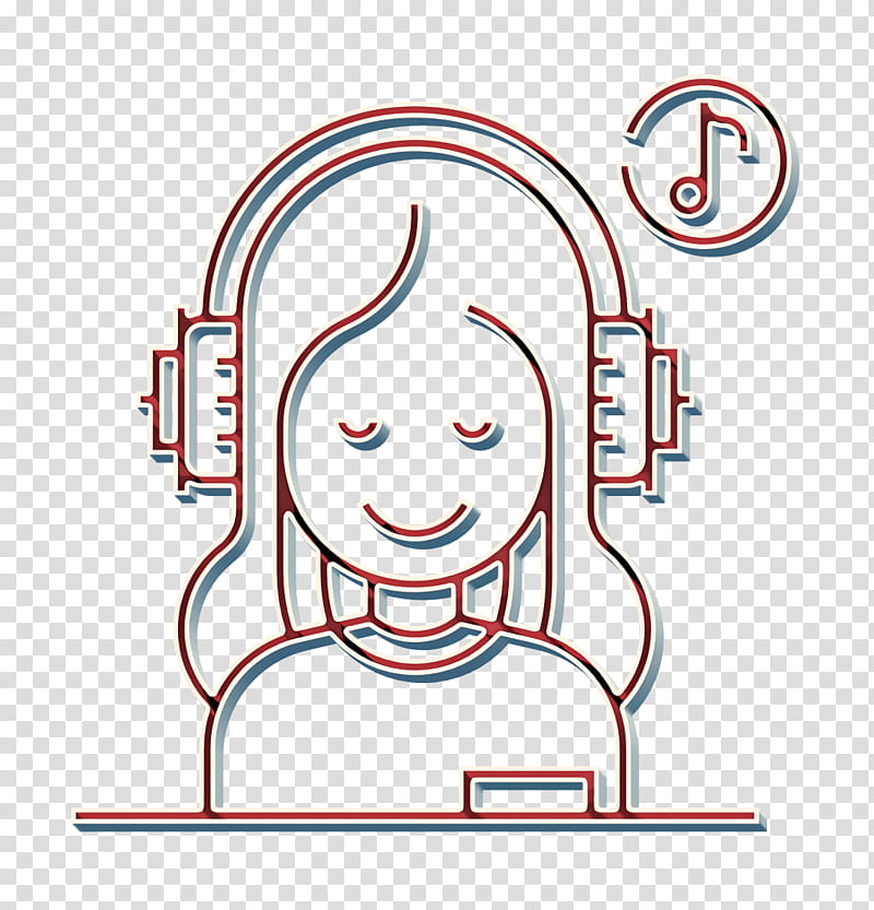 cure icon headphones icon healthy life icon, Listening Icon, Music Icon, Relaxation Icon, Therapy Icon, Face, Facial Expression, Cartoon transparent background PNG clipart