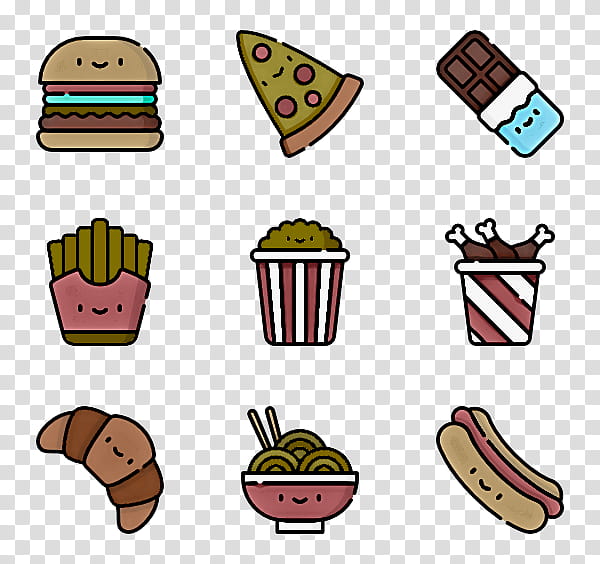 junk food cartoon bake sale fast food snack transparent background PNG clipart