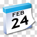 WinXP ICal, Feb  calendar transparent background PNG clipart