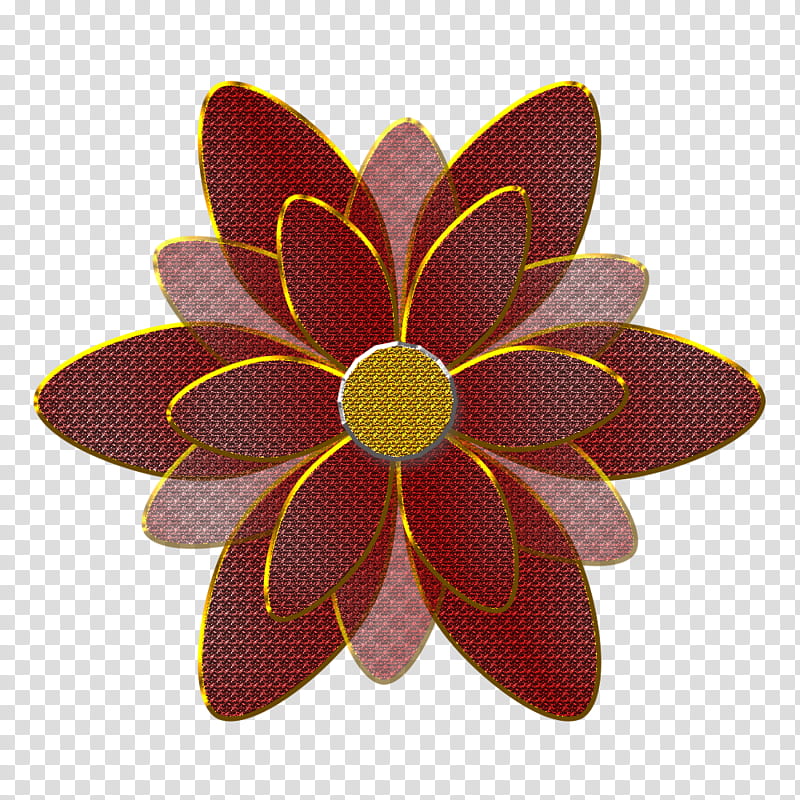 Decorative flowerses in, red and pink petaled flower art transparent background PNG clipart