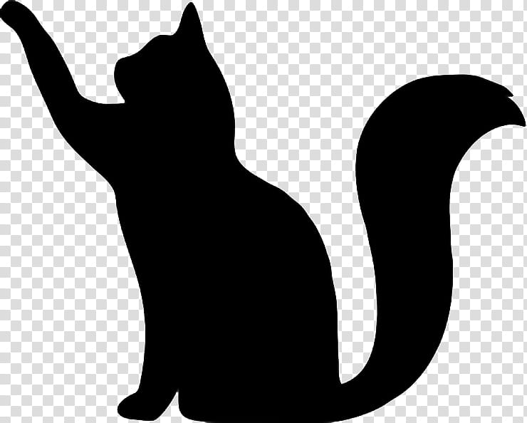 Halloween Silhouette Cat, Stencil, Black Cat, Chat, Halloween , Painting, Black And White
, Whiskers transparent background PNG clipart