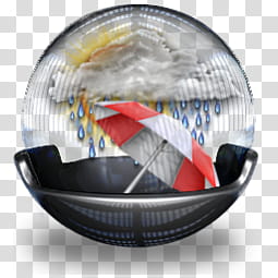 Sphere   , red and white umbrella inside glass bowl transparent background PNG clipart
