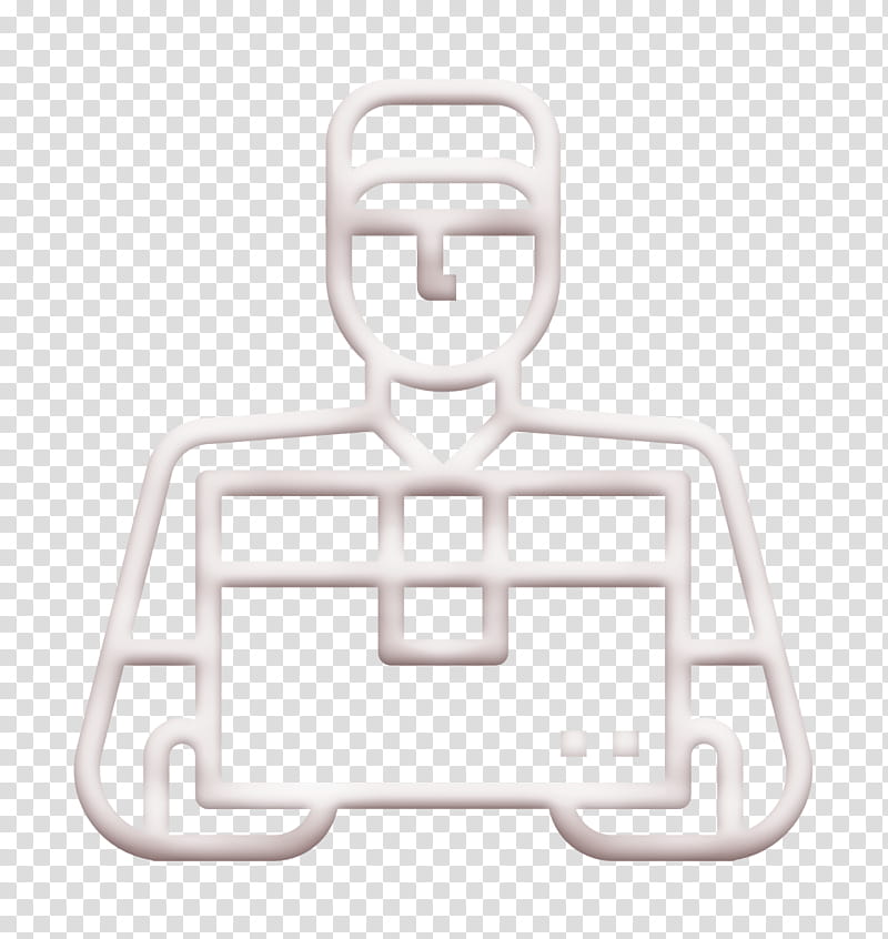 Logistics icon Delivery man icon Box icon, Logo, Vehicle, Symbol transparent background PNG clipart