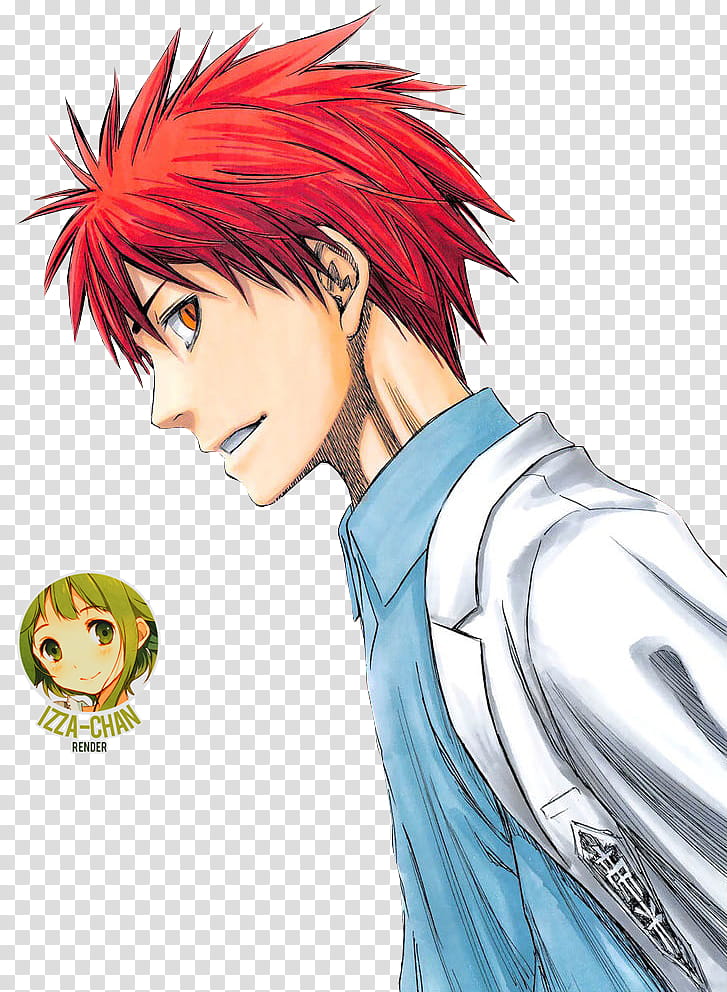 Anime Render Seijuro Akashi, red male anime character transparent background PNG clipart