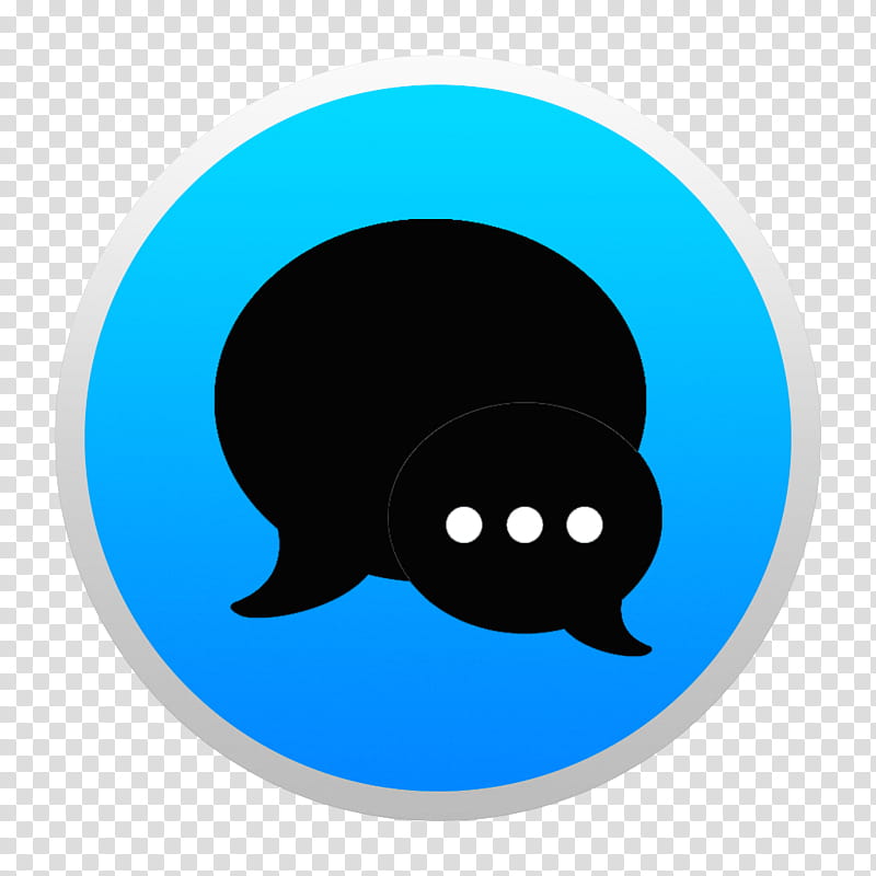 Black And Colorful Yosemite Style Icons, Blue iMessage W: BG transparent background PNG clipart