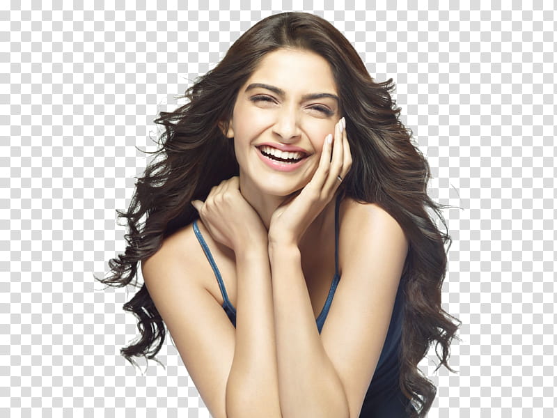 Sonam Kapoor, woman's black hair transparent background PNG clipart