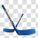 Hockey icons, HockeyStick_Crosed_clean__, two blue-and-white hockey sticks art transparent background PNG clipart