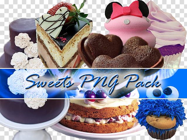 Sweets, assorted pastries transparent background PNG clipart