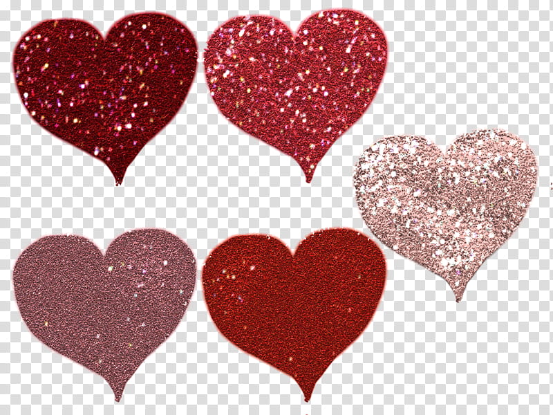 Hearts a many, five red heart transparent background PNG clipart