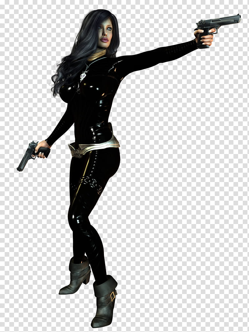 Jane Smith, woman holding hand gun transparent background PNG clipart