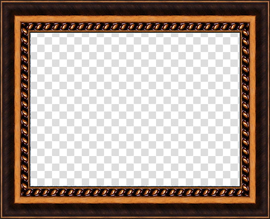 wood Frame, rectangular brown and black wooden frame transparent background PNG clipart