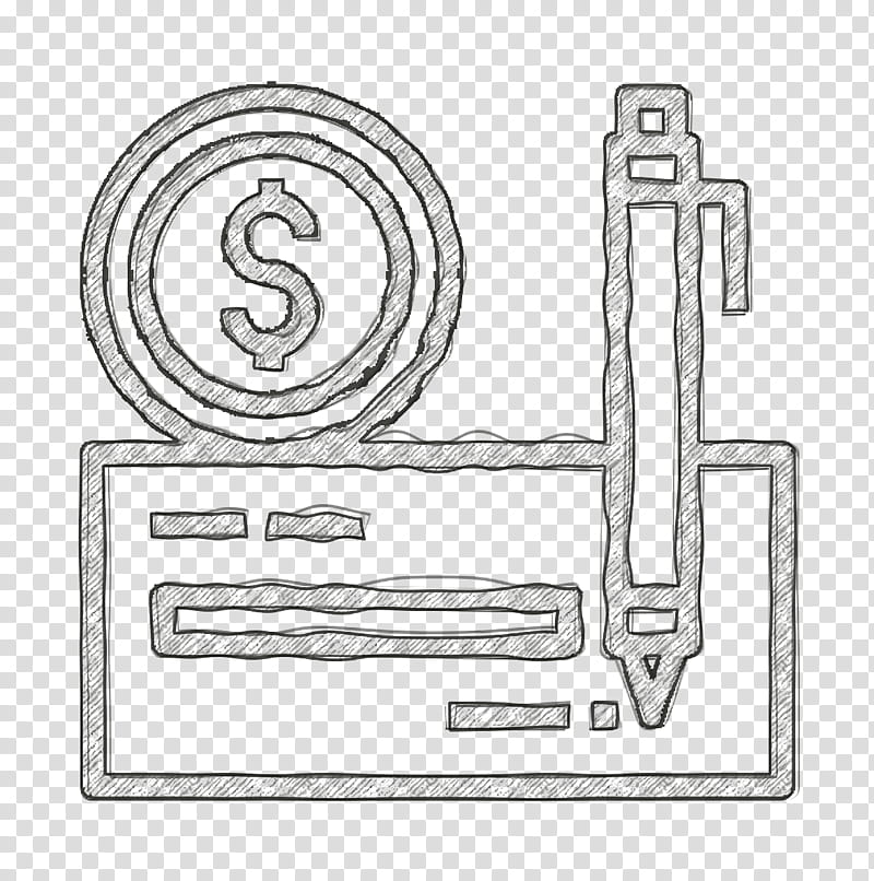 Check icon Bank icon Shopping icon, Line Art transparent background PNG clipart