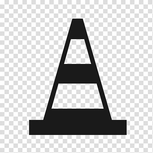Metronome, black and white traffic cone transparent background PNG clipart