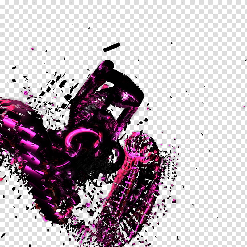 SciFi Render , black and pink abstract logo transparent background PNG clipart