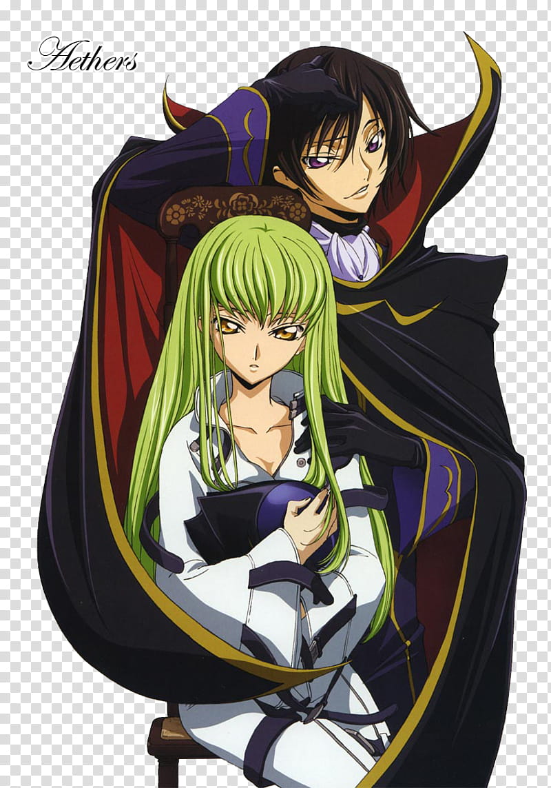 Code Geass Lelouch And C C Man And Woman Anime Character Illustration Transparent Background Png Clipart Hiclipart