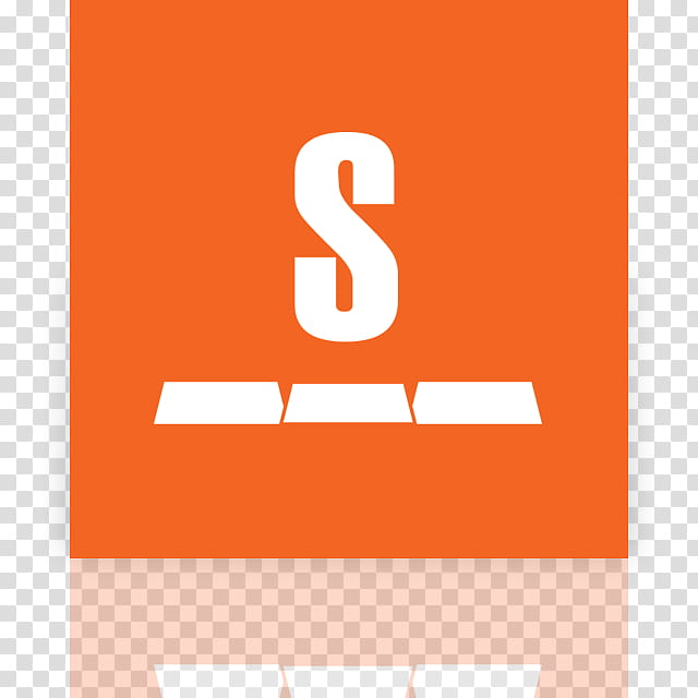 Metro UI Icon Set  Icons, Sublime Text _mirror, white and orange letter S icon transparent background PNG clipart