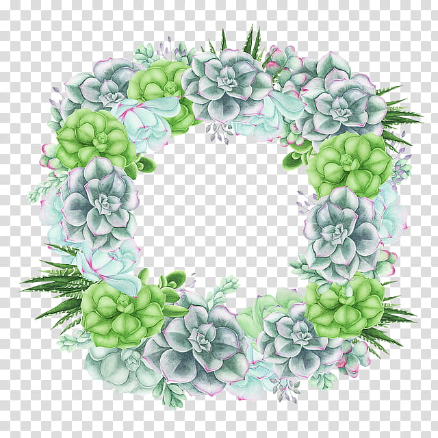 green leaf plant flower wreath, Hydrangea, Vitis, Cornales transparent background PNG clipart