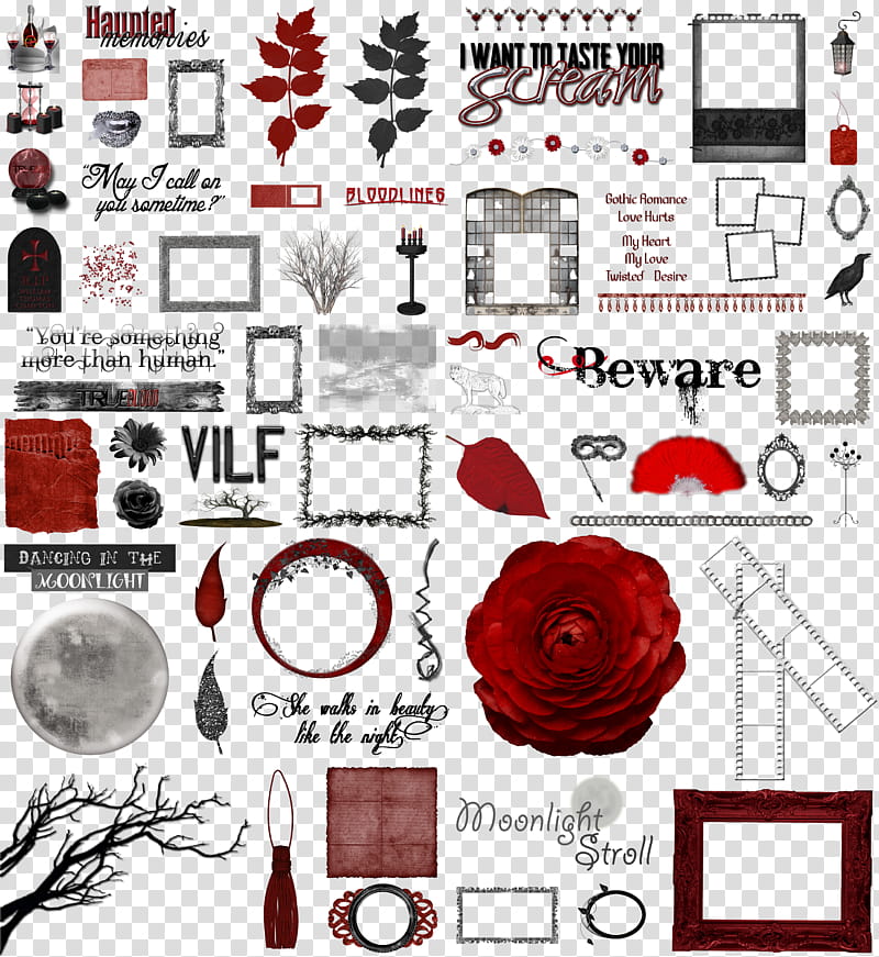 True Blood Vampire Word Art Clear Cut , assorted-design frames and borders transparent background PNG clipart