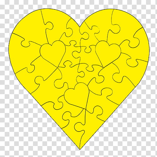 Love Background Heart, Puzzle, Shape, Yellow, Leaf transparent background PNG clipart
