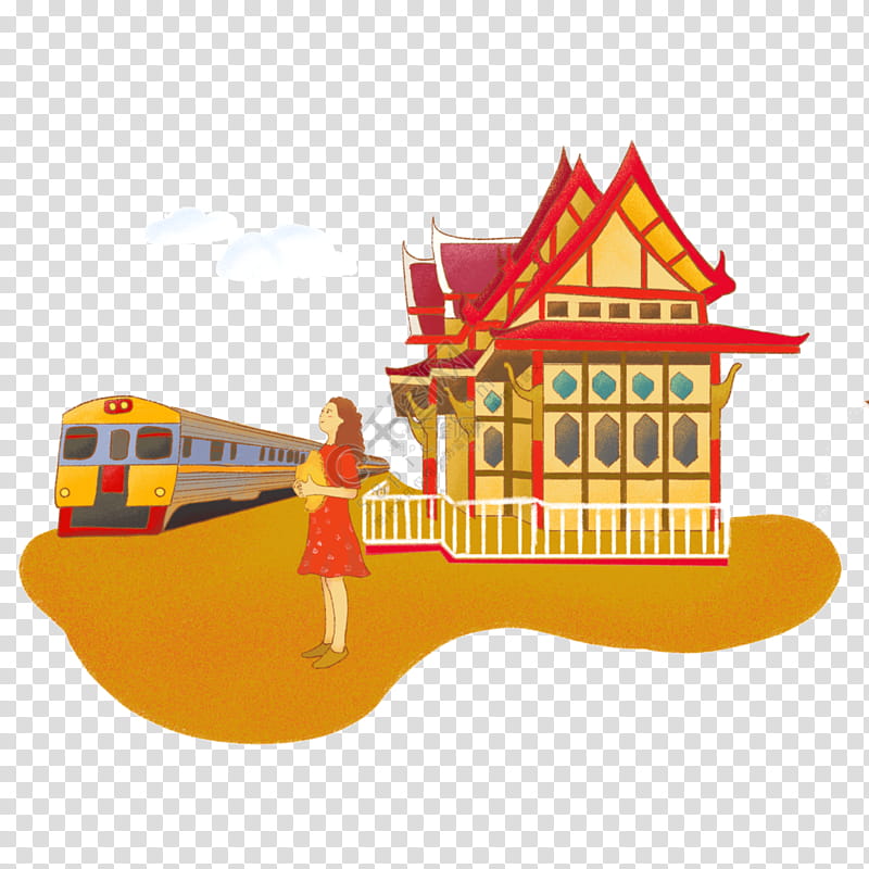 Travel City, Train, Tourism, Tourist Attraction, Train Station, Tourism In Thailand, Hua Hin, Landmark transparent background PNG clipart