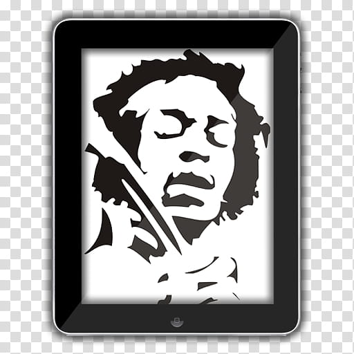 Music Icon , Jimi Hendrix iPad_Portrait_x transparent background PNG clipart