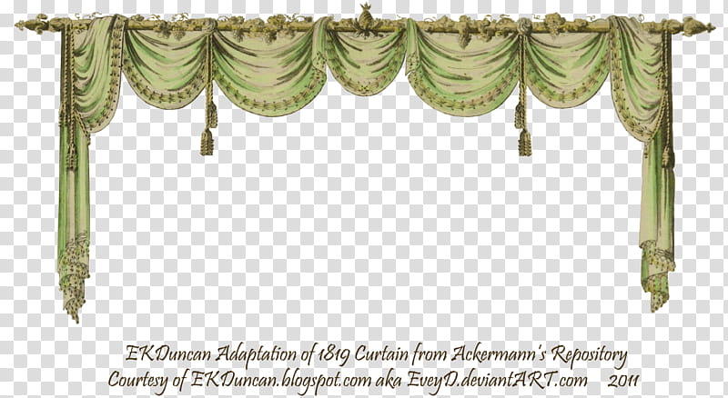 Swag Curtain Green, green curtain transparent background PNG clipart