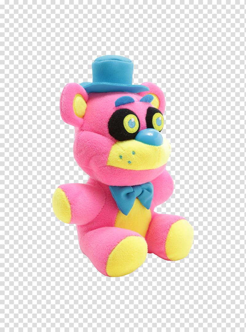 Funko FNaF Blacklight Freddy Plush Pink transparent background PNG clipart