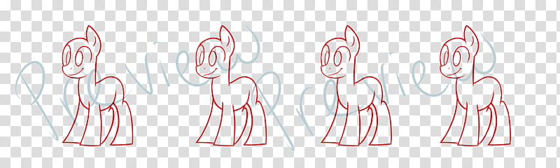 PU pony base, four pony illustrations transparent background PNG clipart