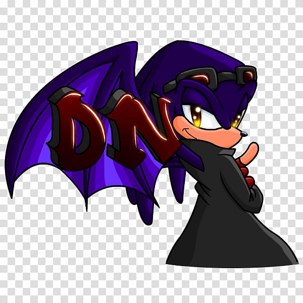 DN Logo, Sonic character with bat wing illustration transparent background PNG clipart