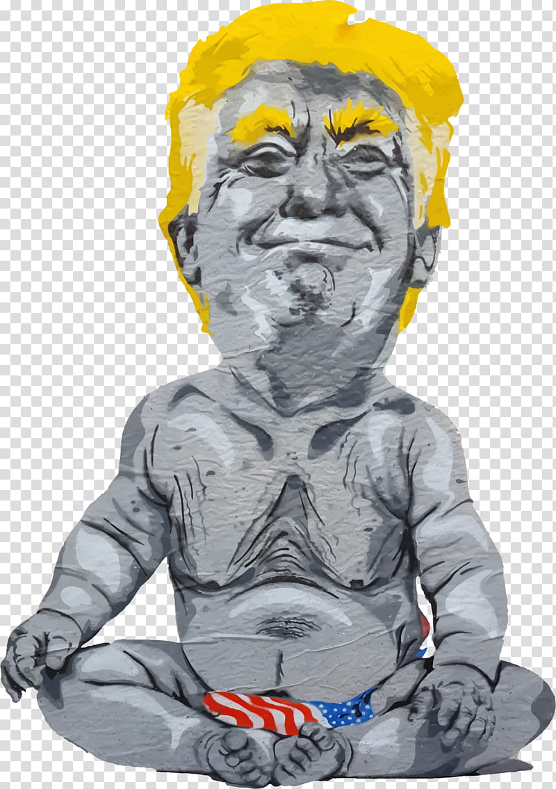 Donald Trump Drawing, Graffiti, Protests Against Donald Trump, Street Art, Tag, President Of The United States, Yellow, Tshirt transparent background PNG clipart