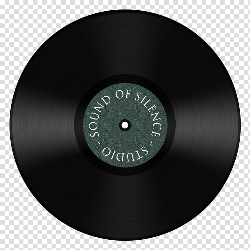 Vinyl record, Sound of Silence vinyl record transparent background PNG clipart