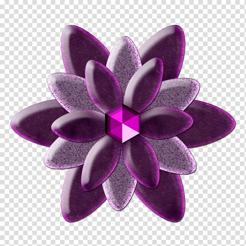 Decorative flowerses in, purple gemstones transparent background PNG clipart