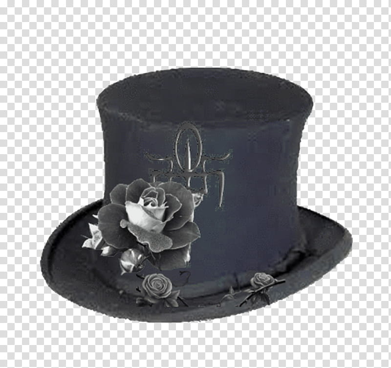 Gothic Clothing , gray floral top hat art transparent background PNG clipart