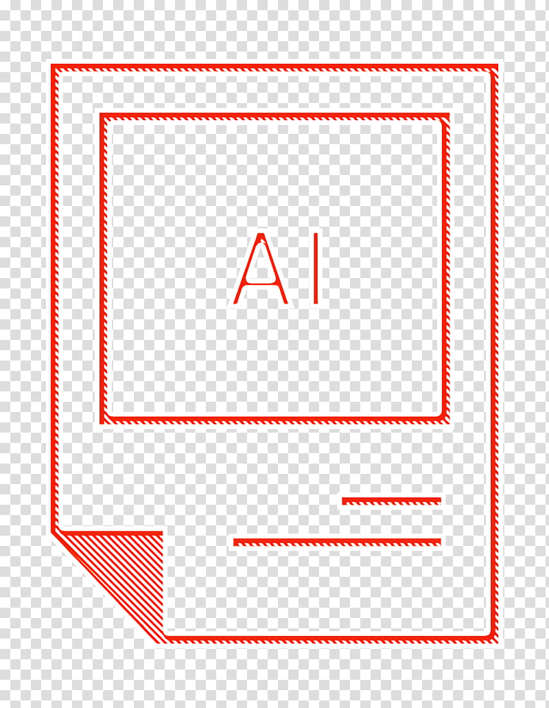ai icon extention icon file icon, Type Icon, Red, Line, Rectangle transparent background PNG clipart